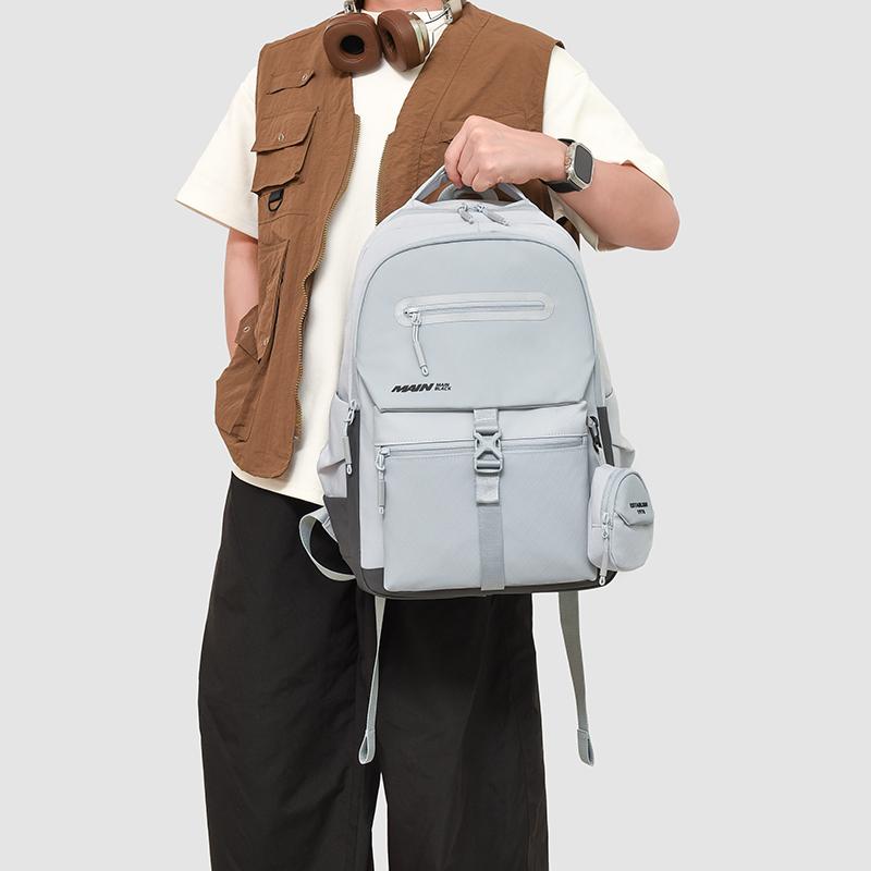 Rucsac Școlar pentru Elev de Liceu cu Blocuri de Culoare Rucsac de Călătorie pentru Bărbați Rucsac Ușor cu Capacitate Mare