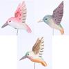 Hand Carved Wooden Hummingbird Figurines Hanging Ornament for Car Office Home Decors Wood Hummingbird Wind Chimes