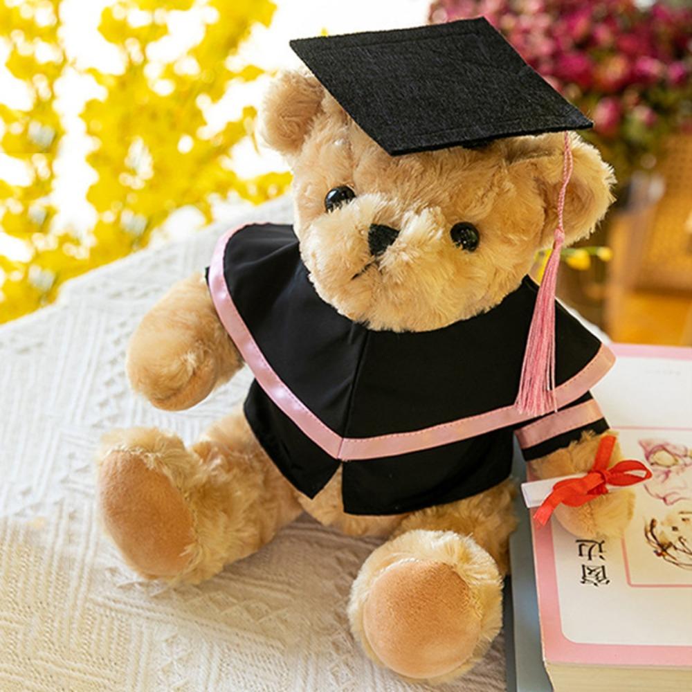 Bachelor Hat Doctor Cap Graduation Bear Doll Cute Bear Animal Doll  Graduation Season