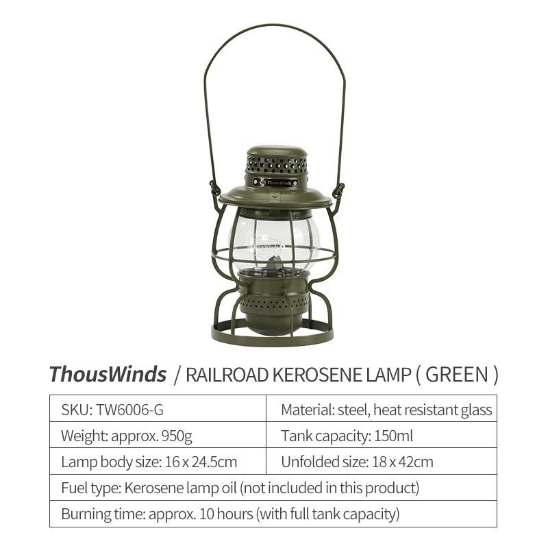 Thouswinds Railroad Camping Lantern Outdoor Lights Emotion Vintage Oil Lamp For Travel Picnic Lighting Camping Supplies