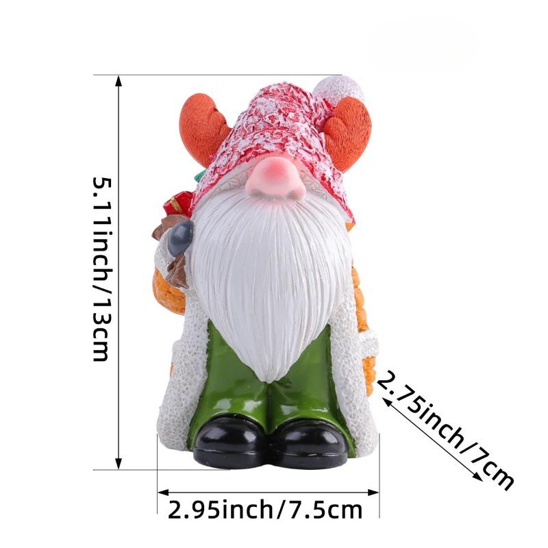 Christmas Hat Resin Dwarf Decoration Christmas Decoration Dwarf Statue Craft Desktop Ornament Home Decor