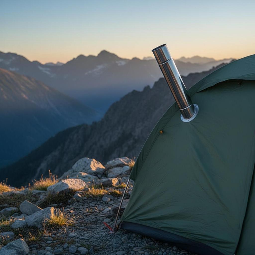 Stainless Steel Chimney Pipe for Camping Heater, Backpackers