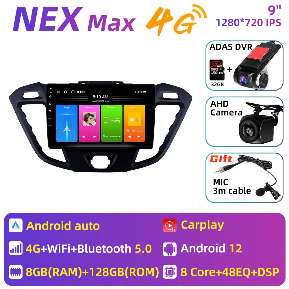 For Ford Transit Tourneo Custom 2013 - 2021 Car Radio 2 Din Android Multimedia Player Screen Head Unit Navigation Carplay Stereo