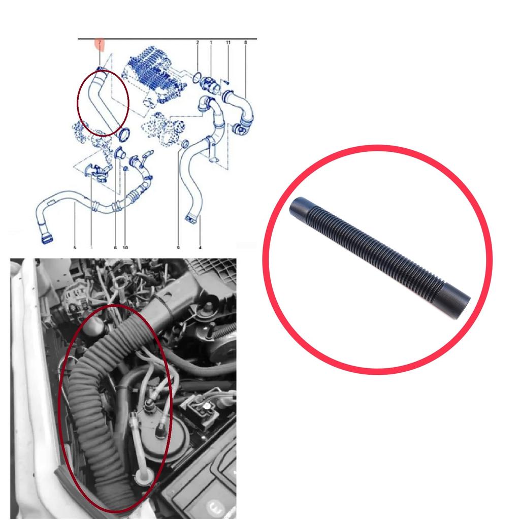 BHC673 Air Filter Intake Hose for Renault Clio MK2 Kangoo MK1 Symbol Thalia MK1 Nissan Kubistar X76 1.5 dCi K9K Engine 8200039843
