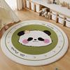 Cartoon Style Bedroom Decor Round Carpet Thick Plush Carpets for Living Room Fluffy Soft Children's Floor Mat Washable Study Rug