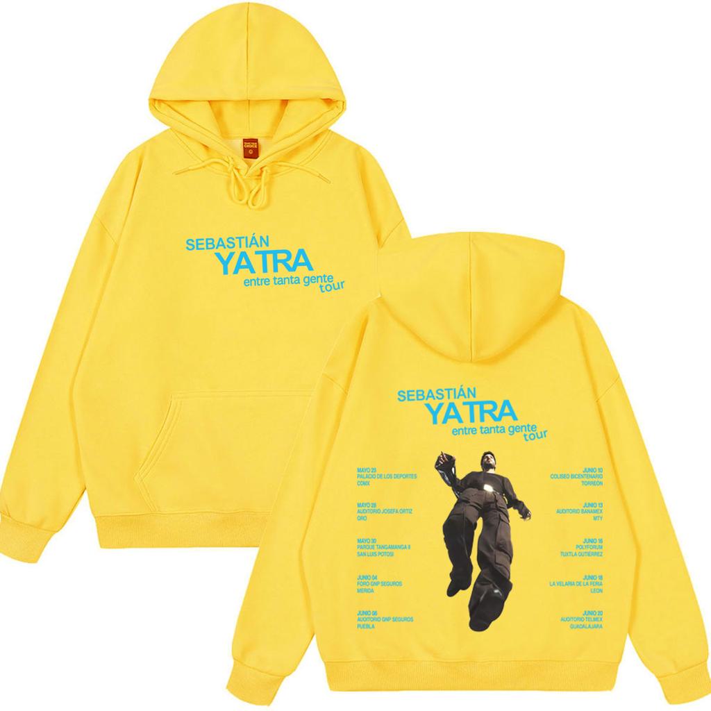 Singer SEBASTIAN YATRA Entre Tanta Gente Album Tour Print Hoodie Men Women Fashion Sweatshirt Winter Loose Casual Pullover