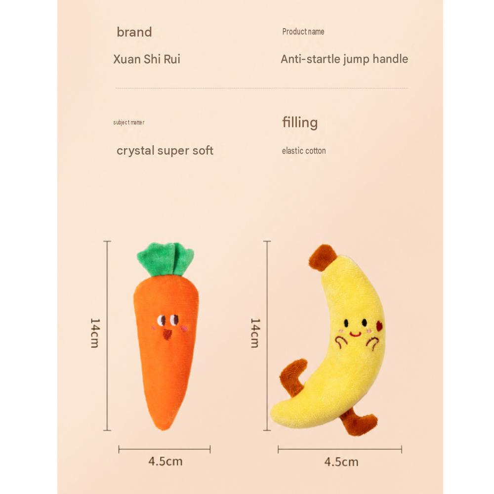 Infant Startle-Reflex Soothing Hand-Grip Toy for Sleep (1Banana, 1Carrot)
