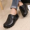 Genuine Leather Shoes Women Soft Flats Elastic Mother Shoes Comfortable Casual Walking Driving Shoes Non-slip