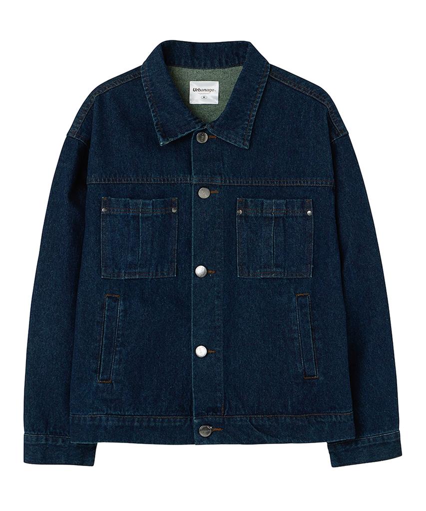 Urbanage [2Pack] Authentic Washed Denim Trucker Jacket (2 Colors)