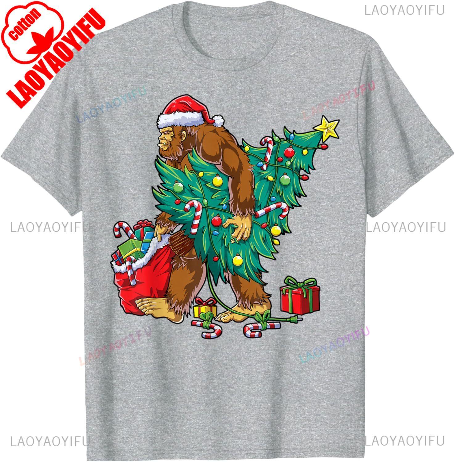 Most Wonderful Christmas Co Bigfoot Christmas Tree Lights Xmas Boys Sasquax Cotton All Seasons Casual Fashion Soft Comfortable S