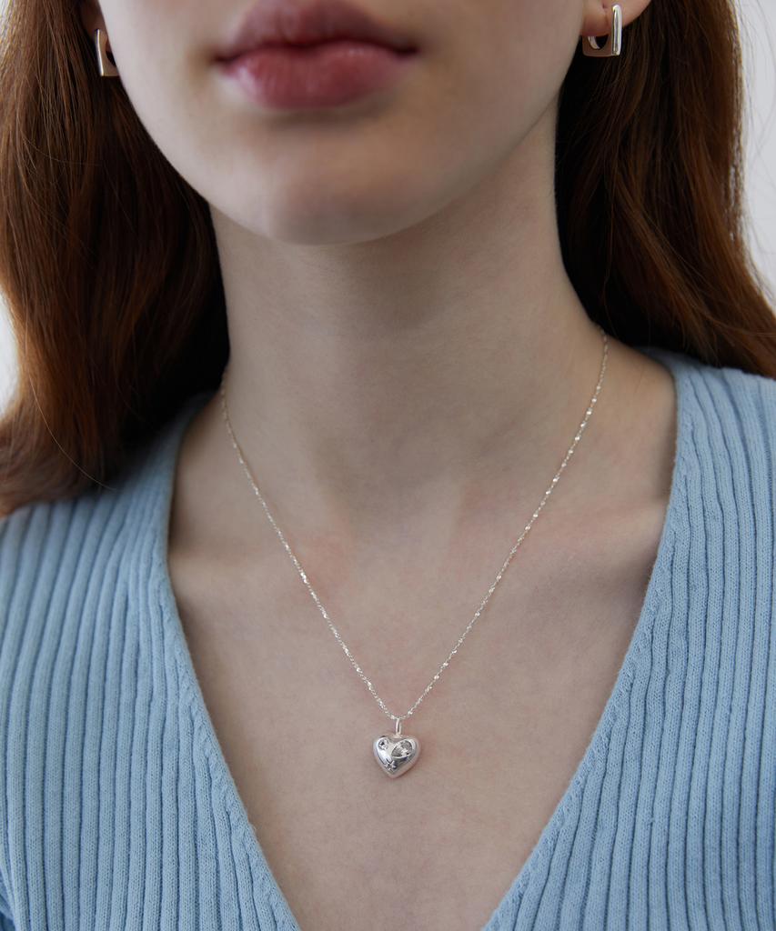 Tatiana (Silver 925) Witty Cubic Heart Necklace Nz2090
