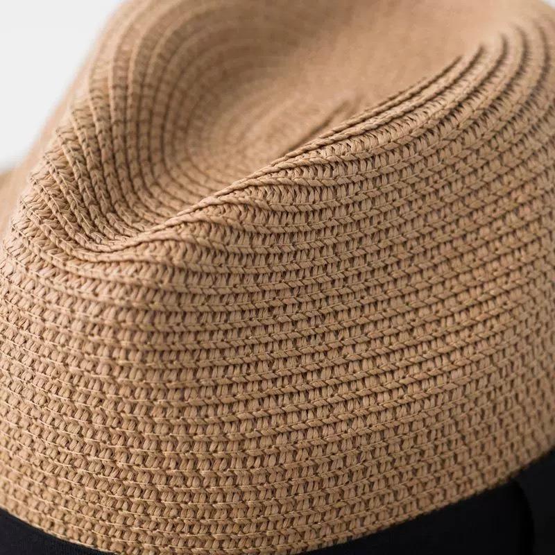 Panama straw hat summer new sun hat women's beach hat sun hat straw sun hat top hat men