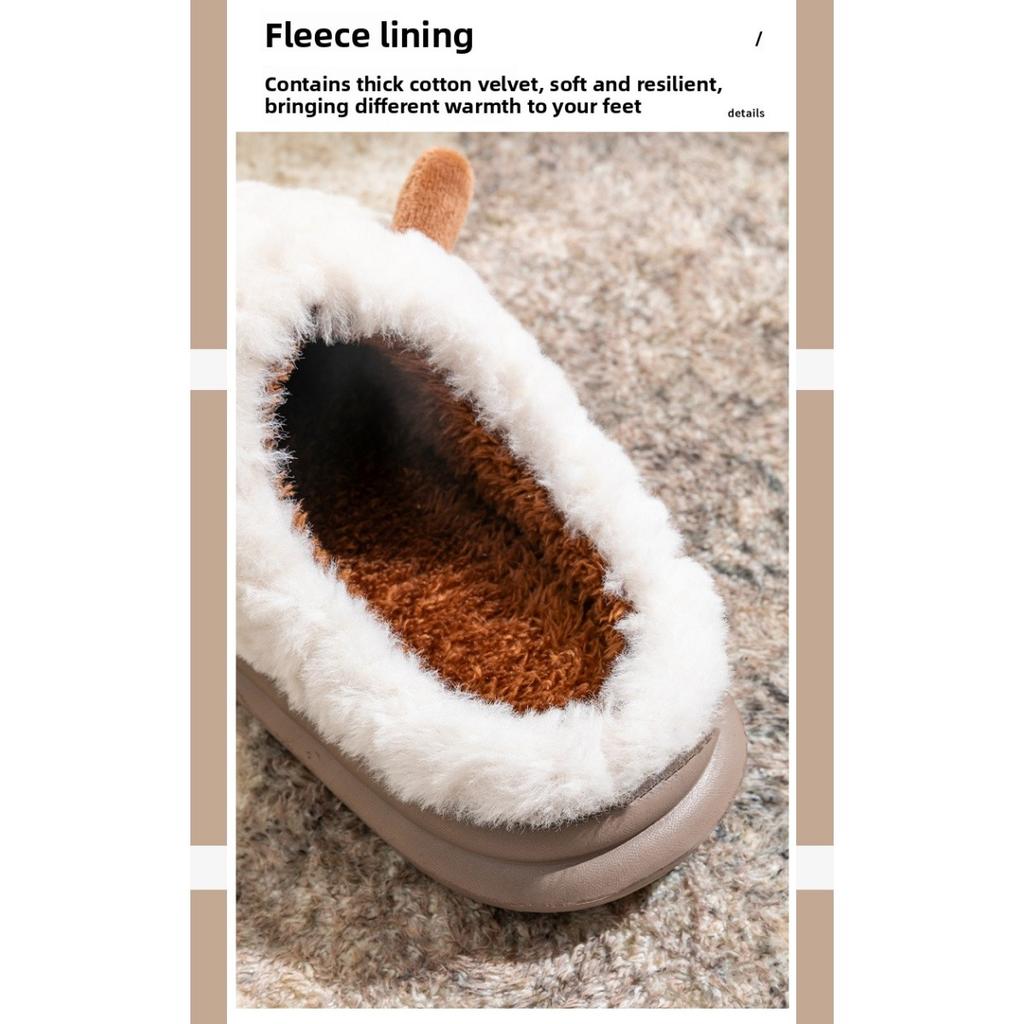 Pantofole di Cotone da Donna per Autunno e Inverno, Scarpe di Cotone da Coppia per Uomo, Spesse, Calde, Antiscivolo, Scarpe di Peluche da Casa