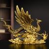 Full Copper Phoenix Ornament Living Room Housewarming Decorations Phoenix Auspicious Auspicious Decor