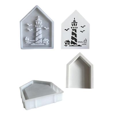 Molde de Silicona Creativo de Faro Silicona Suave Resistente Molde para Manualidades de Faro para Crear Luces Ambientales Elegantes