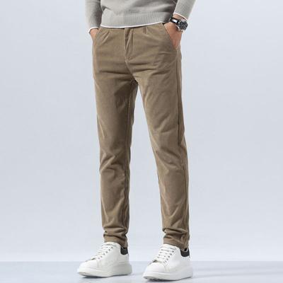 Neue Anzughosen Herren gebürstet trendige All-Matching-Hosen Herren Slim Straight Business Casual Herrenhosen