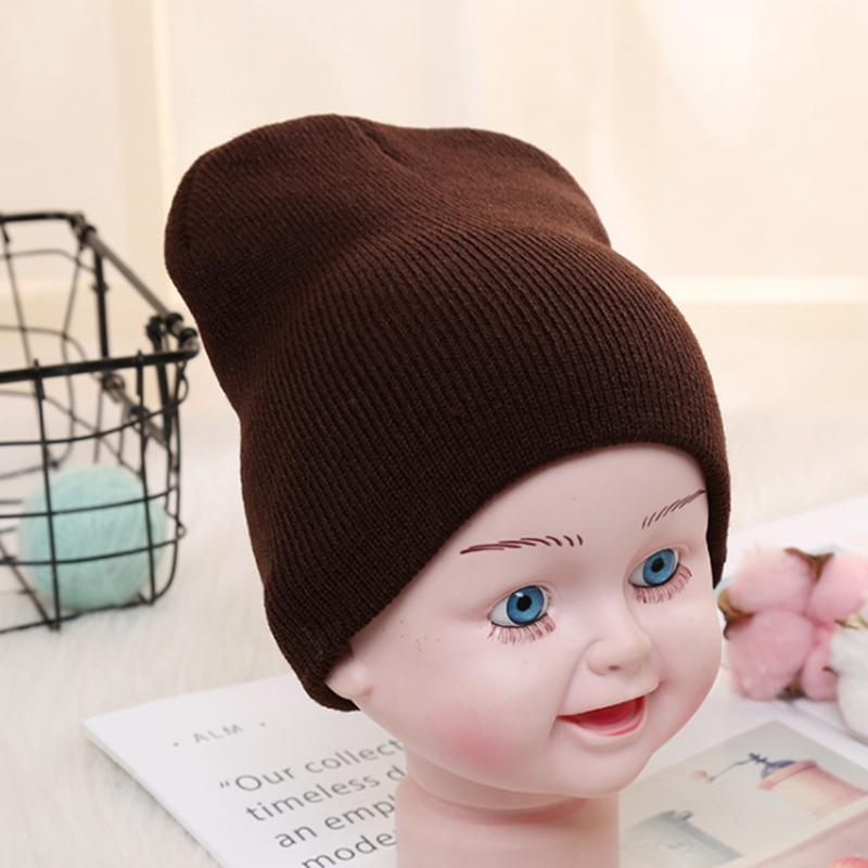 Wzcx Solid Color Korean Version Baby Boys Girls Hats Keep Warm Candy Colors Elasticity Children'S Knit Cap Beanie Hat