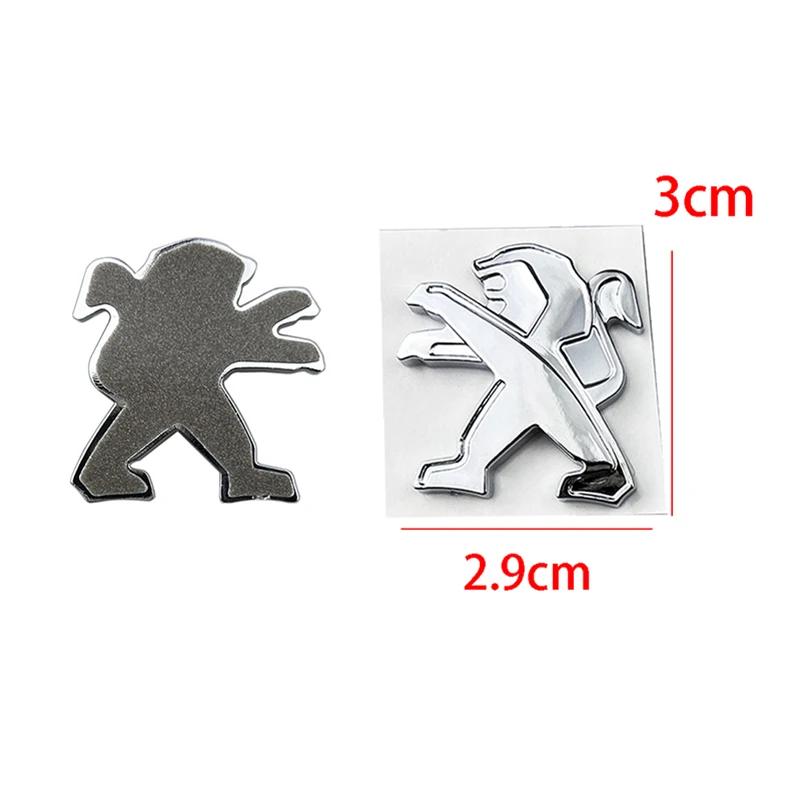 2,9x3cm Plastová nálepka na středový znak volantu auta pro Peugeot 106 107 108 206 207 208 301 306 308 407 408 508 3008 4008