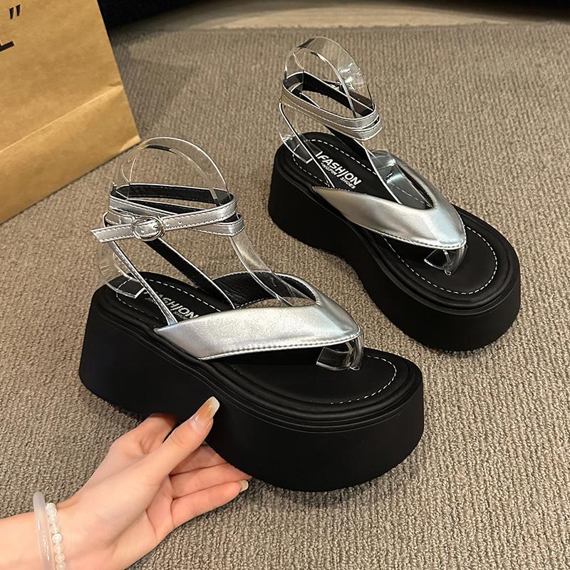 Fashion Summer Women Platform Wedges Heel Sandals Fashion Clip Toe Ladies Elegant Party Dress Gladiator Sandalias