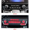 Red Central Console AC Button Aluminum Cover Trim For Honda CR-V 2017-2021 DX<
