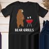 Bear Grills Grilling Meat Funny T Shirt