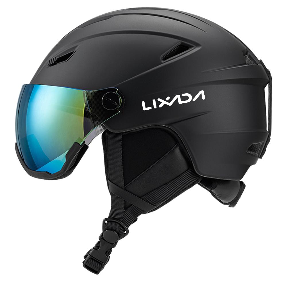

LIXADA Integrated Ski Helmet Men and Women Snowboard Helmet with Removable Visor Goggles Men and Women ‘s Snowboard Wear M чёрный
