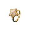 Trendy Rotating Four-Leaf Clover Zircon Ring – Elegant and Versatile Jewelry for Women