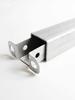 Square Tube C-Shaped Connector Base with Inner Slot and Solderless Guardrail Accessory