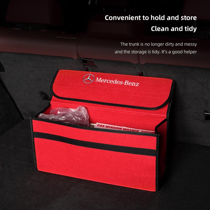 ULA5 Car Interior Trunk Organizer Felt Cloth Storage Bag For Mercedes Benz AMG GLE GLS CLA CLE GLC CLS GLA W223 W213 W206 W464 W247