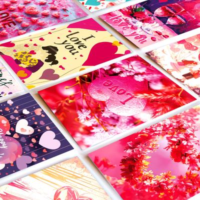 50 Roses Valentine'S Day Wall Decoration Cards Decoration Living Room Bedroom Couple Message Mingxin Card