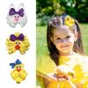 Lovely Hair Barrette Easter Festival Bunnies/Chick Hair Clip with Bowknot For Little Girl and Adult Holiday Theme Headwear
