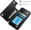 Für iPhone 11 Pro XR XS Max 6s 7 8 Plus SE 2020 Brieftaschenhülle Luxus Schlanke Passform Premium Leder Kartenfächer Stoßfeste Klapphülle