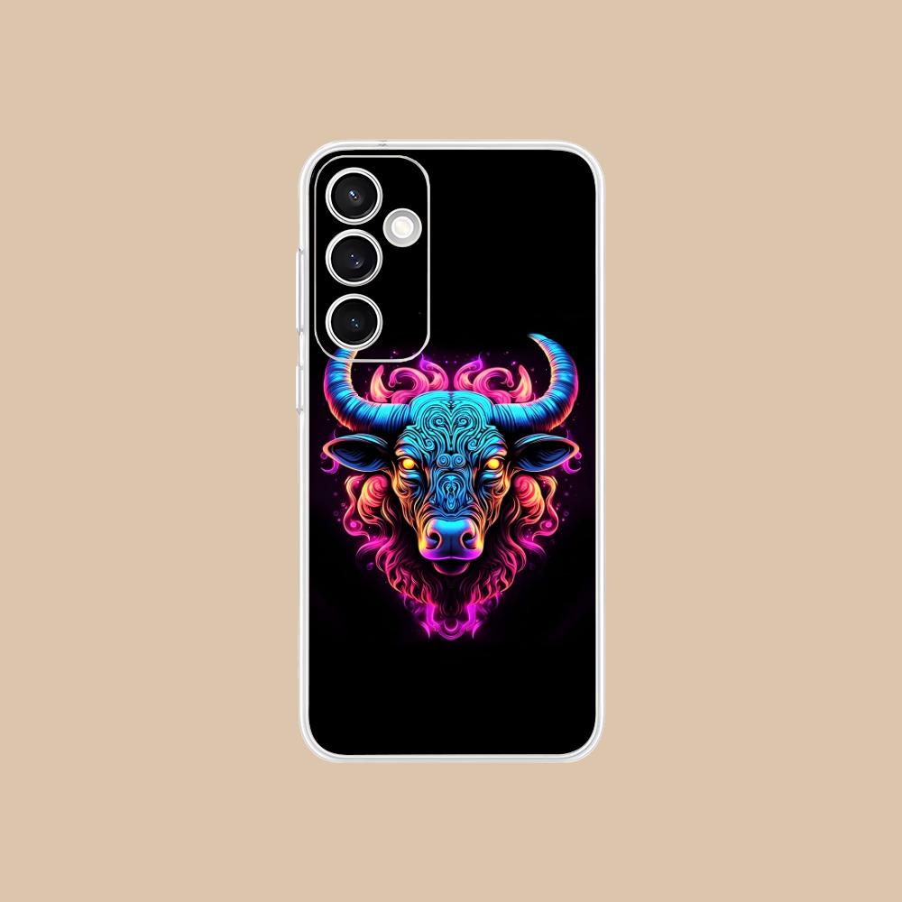 Bull Head Phone Case for Samsung Galaxy S25 S24 S23 S22 S21Plus FE Ultra Soft TPU Clear Shockproof Cover