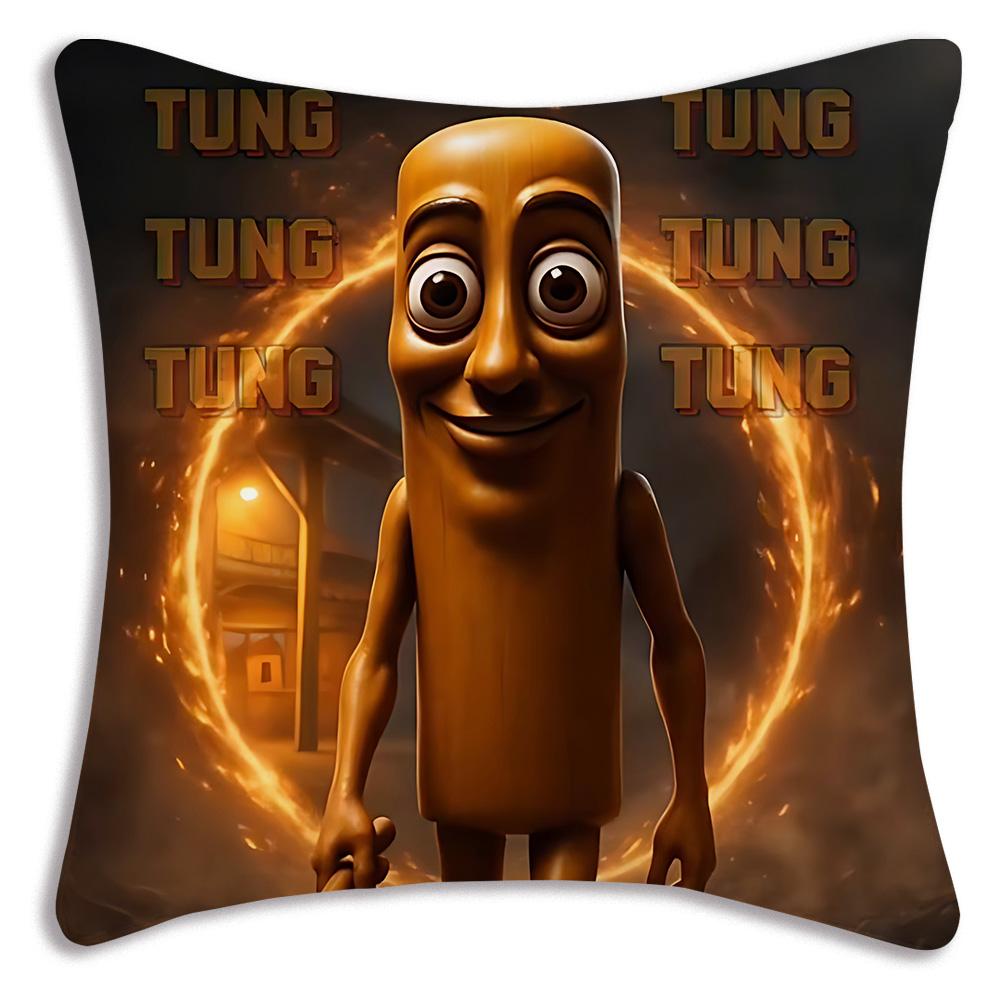 Cute I-Italians brainrots Pillow Covers Cartoon Sofa Decorative Home Double-sided Printing Short Plush Cute Cushion Cover