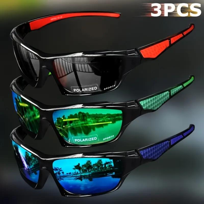 3PCS Polarized Sports Fashion Glasses with Color Changing Lenses, High-Quality Anti-Glare Eyewear For, and Driving 3253
