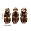 Kunstharz Drei Weise Affen Figuren Sehen Nicht Sprechen Nicht Heimdeko Handwerk Hören Nicht Kreatives Design Feng Shui Ornamente
