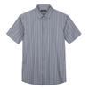 Men's Vertical Stripe Jacquard Short Sleeve Shirt