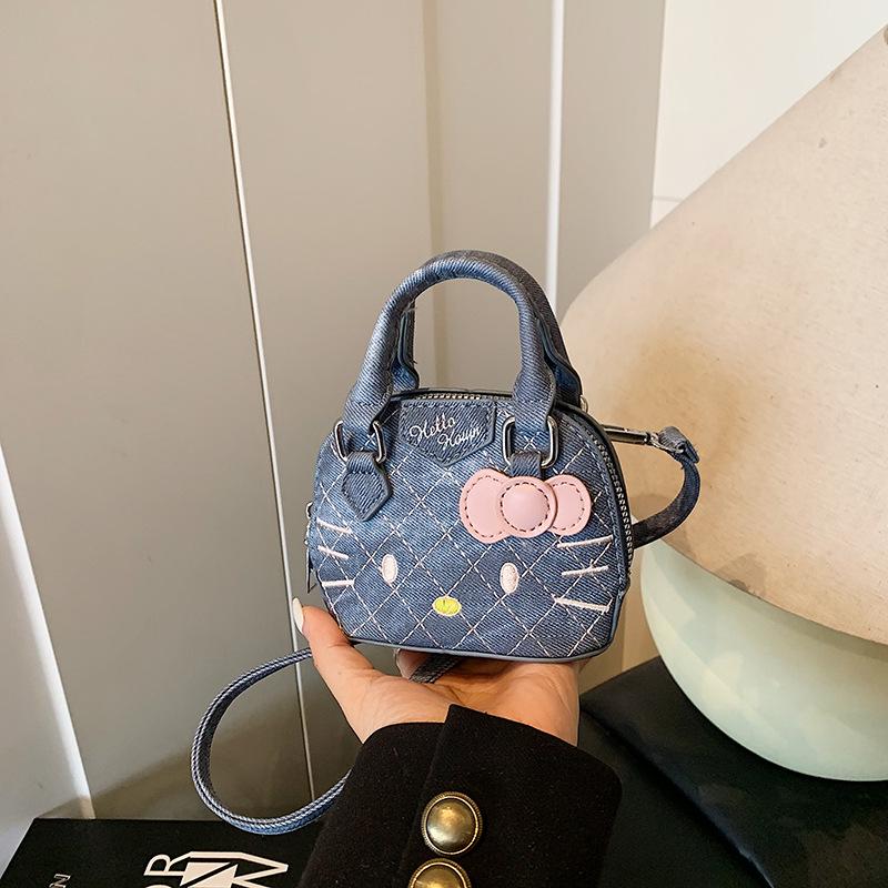 

Сумка-кроссбоди для девочек в корейском стиле – Милая, модная принцессная сумочка джинсовый синий