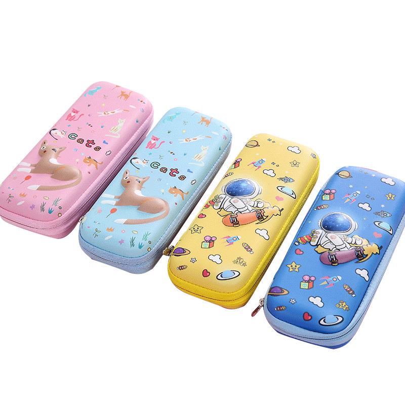 Bojin 3D Cartoon EVA Pencil Case - Large Capacity Stationery Box for School Students