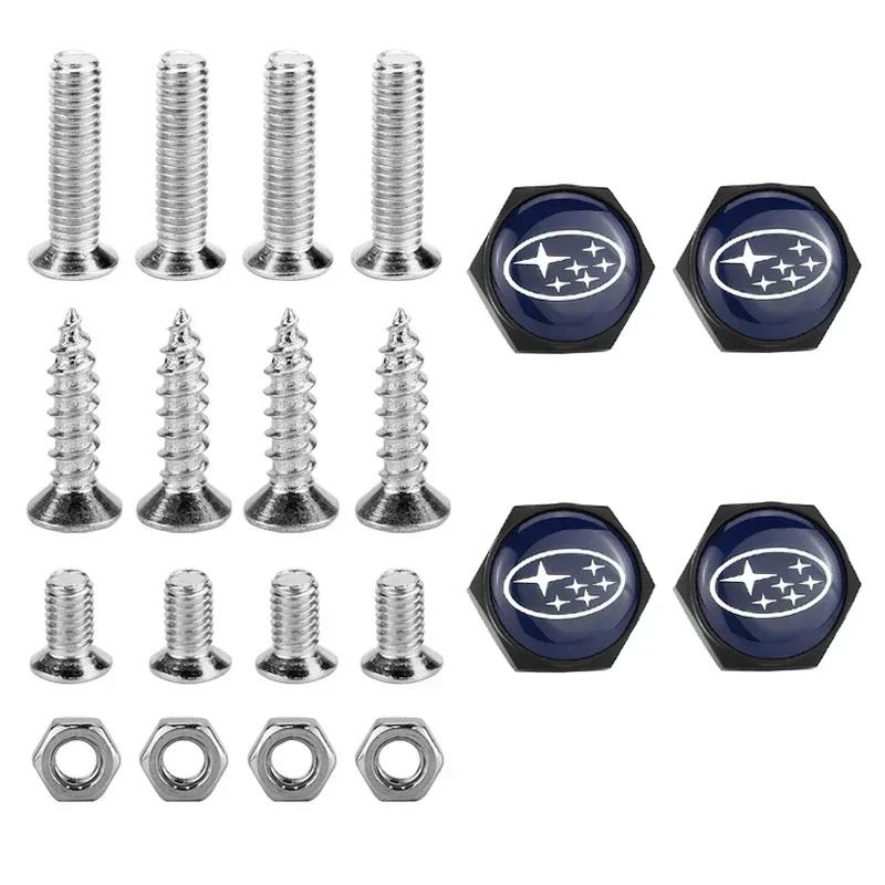 1Set Alloy Car License Plate Screws Nult Bolts For Subaru WRX BRZ DRL XV STI Outback Legacy Forester Impreza Tribeca Decoration PP222