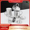 316 Stainless Steel Double-Layer Coffee Mug with Lid – Anti-Scald, Suitable for Tea, Kids, or Students