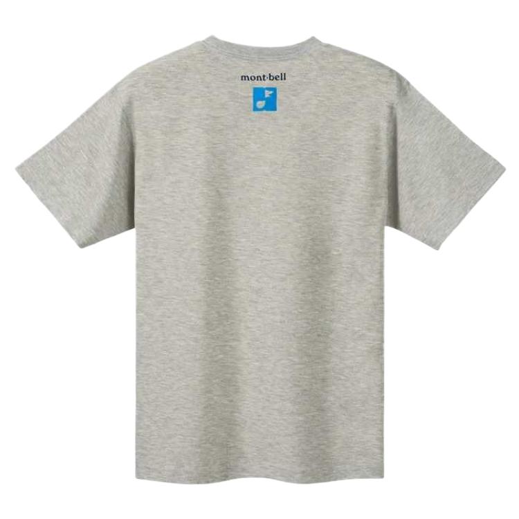 MONTBELL FW/AW24 Wickron Performance Comfortable and Stylish Simple Versatile Short Sleeve T-Shirt Unisex Grey