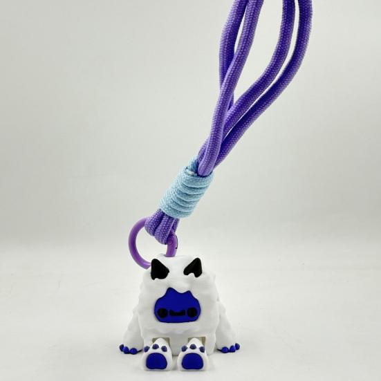 3D-printad snögubbe nyckelring Rörlig ledad ledad snögubbe nyckelring Hängande dekoration Ryggsäck Väska Handväska Berlock