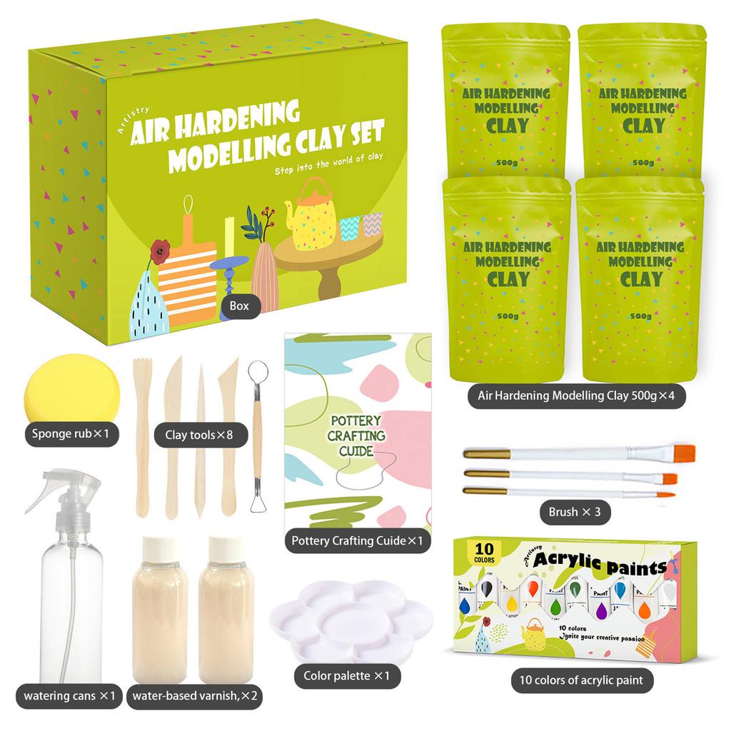 100ml Stone Plastic Non Baking Dried Pottery Pottery Tool Set Handmade DIY Material Package