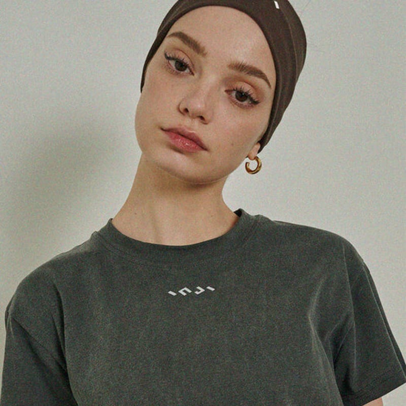 INJIACTIVE Logo Stirnband Braun