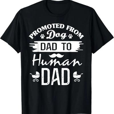 Neuer Papa Befördert vom Hunde-Papa zum Menschen-Papa Neues Vater T-Shirt