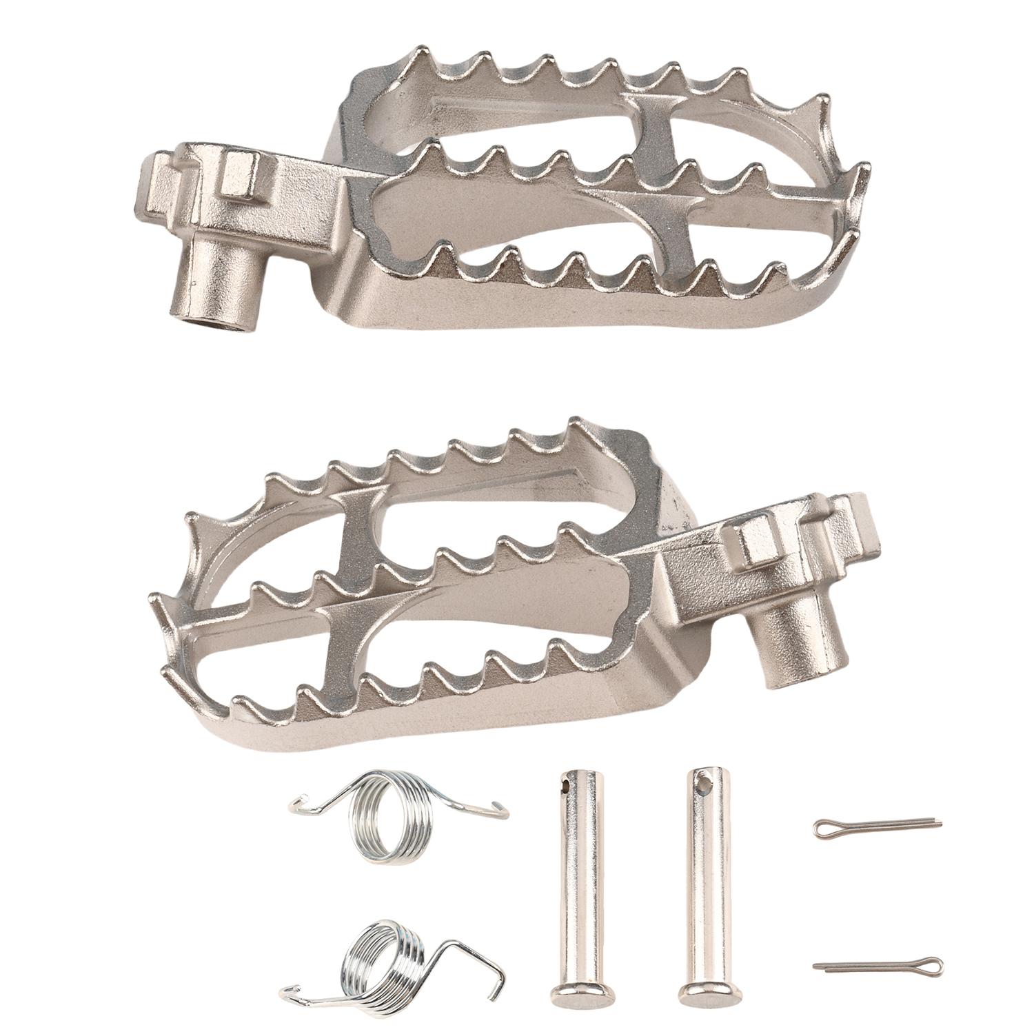 

Motorcycle NEW Stainless Steel Front Footrest For YAMAHA YZ 65 85 125 250 250F 450F 125X 250X 250FX 450FX WR250F WR450F 1 Pair