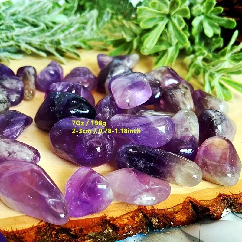 100g Natural Amethyst  Crystals Tumbled Polished Stones Faux Gemstone Bulk, Reiki Healing Stone, Home Decor Rocks