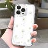 White Flowers with Dewdrops Lucency Phone Case for IPhone 14 15 16 13 12 11 17 Pro Max 12 13 Mini Soft Cover