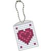 Kit créatif Pixel - PIXEL - Porte-clés Coeur - 4 x 3 cm - Mini-pixels 3D - Innovant
